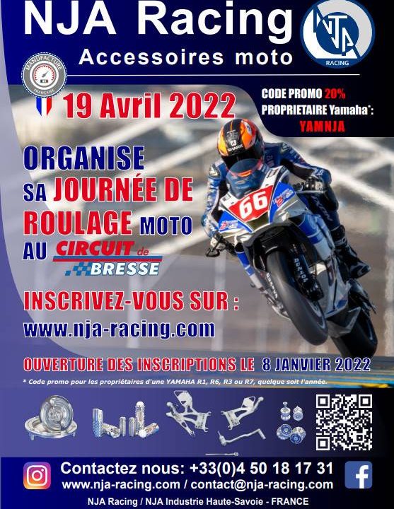 Inscription roulage circuit moto NJA Racing